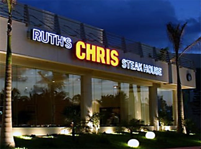 outside Ruth’s Chris Steak House