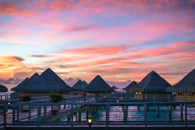 image of french polynesia overwater bungalow