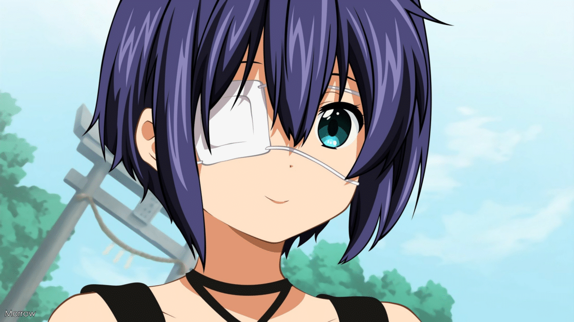 Arched Anime Bangs in Navy Blue