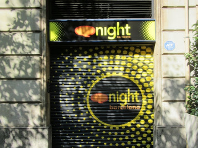 The entrance to Night Barcelona Gay Bar