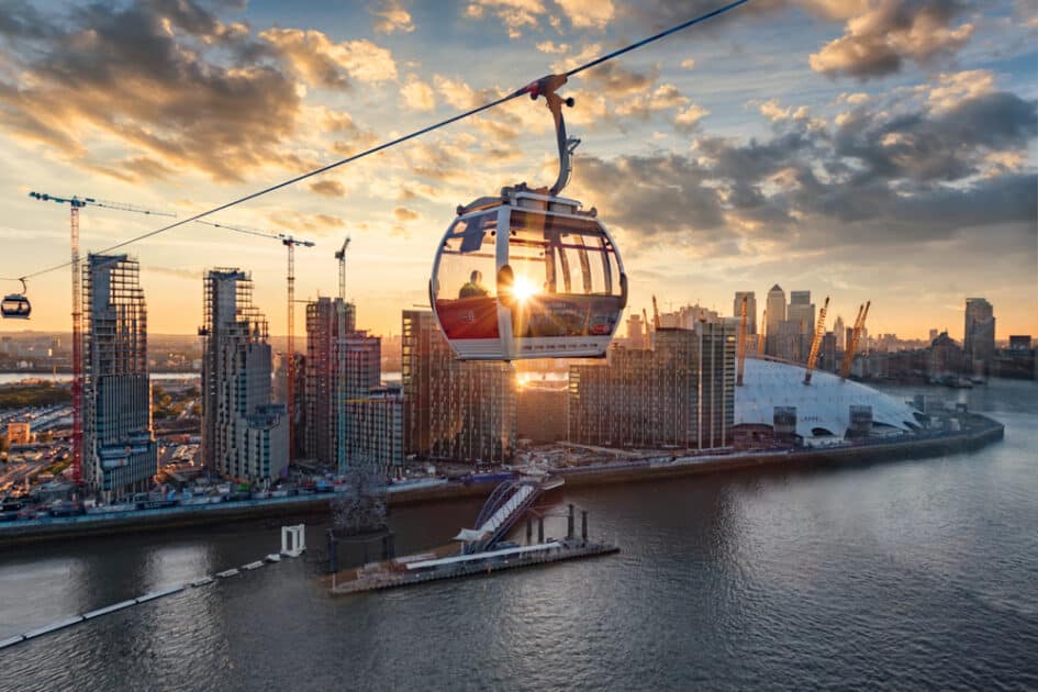 Gay Emirates Airline Cable Car, Gay London Guide