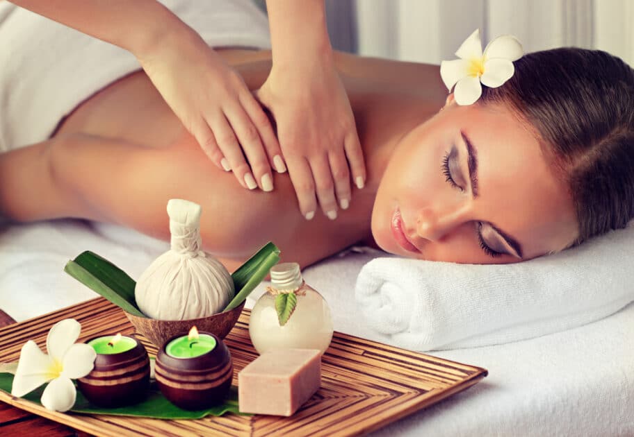 woman relaxing in massage