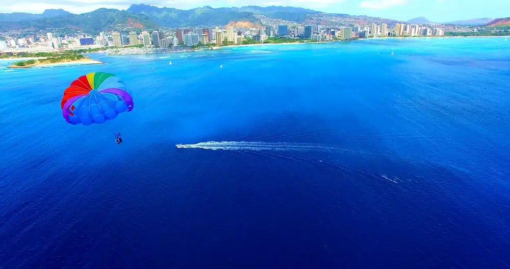 Parasailing Above Waikiki Gay Hawaii Guide