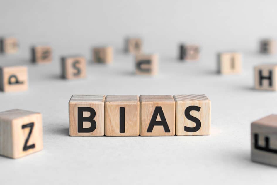 Bias - word from wooden blocks with letters