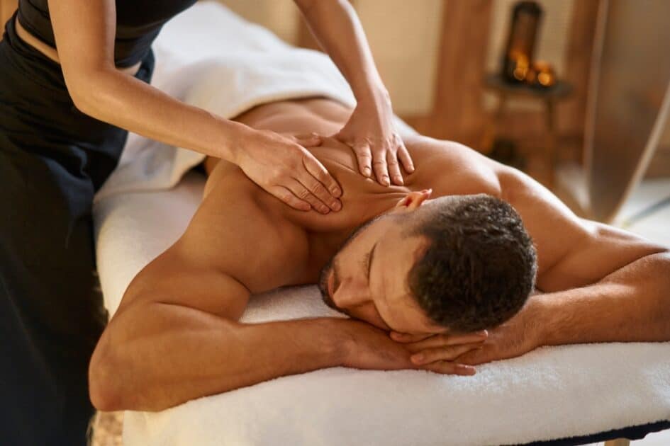 Guy To Get A Massage in spa