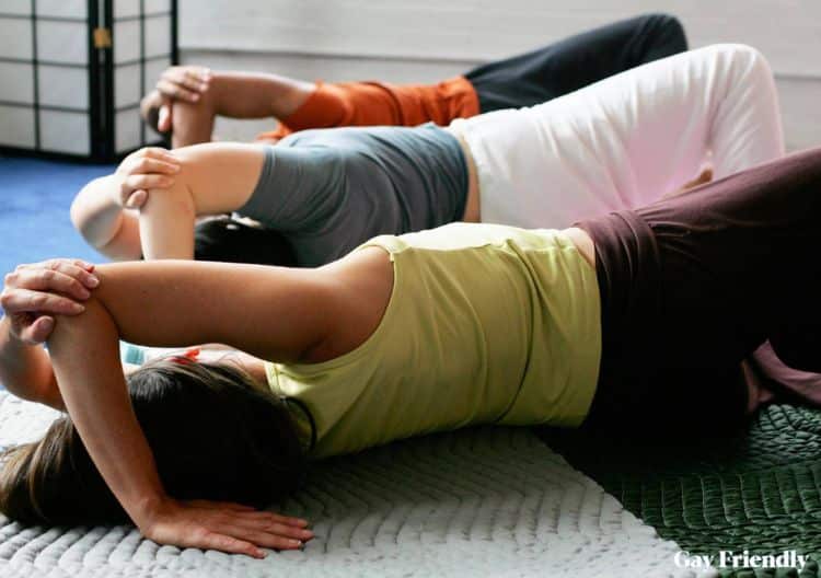 a group of ladies doing  Feldenkrais Method 