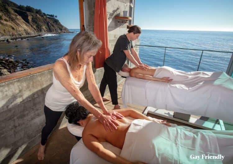 Two guy having Esalen Massage