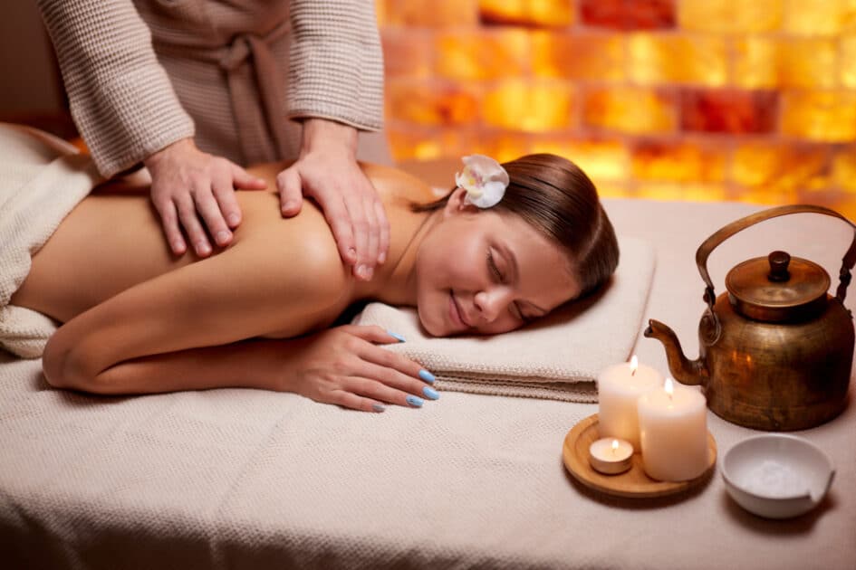 Woman experiencing Bali Massage