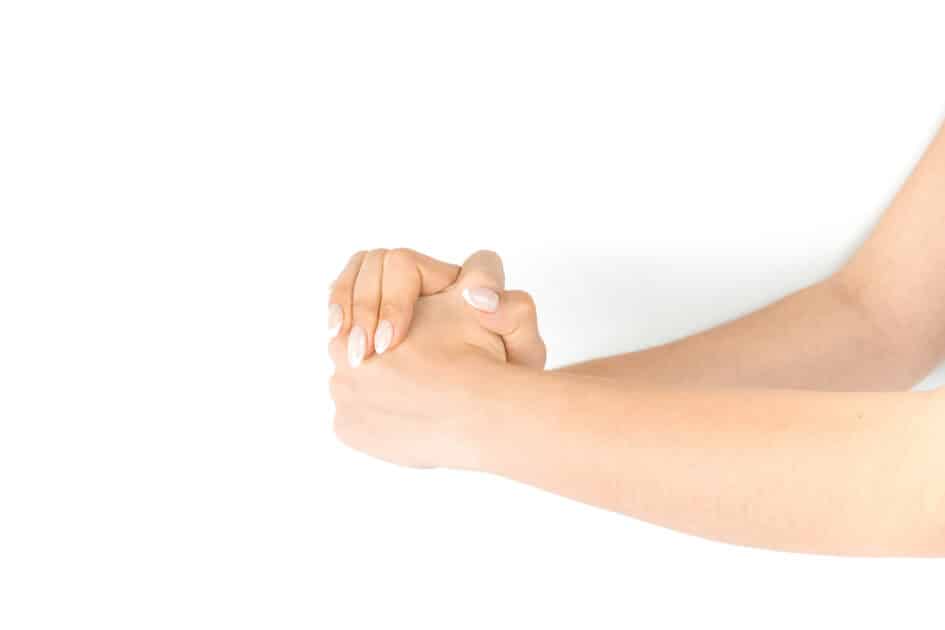 Woman's hand massage to prevent carpal tunnel syndrome.