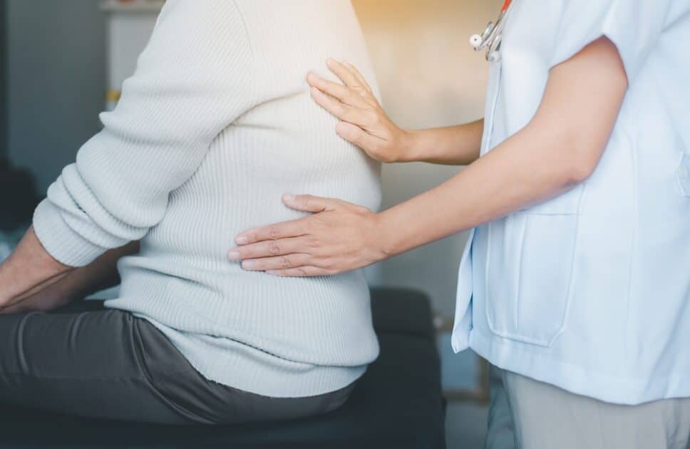 Physical therapy idea for elderly ladies suffering from low-back lumbar discomfort