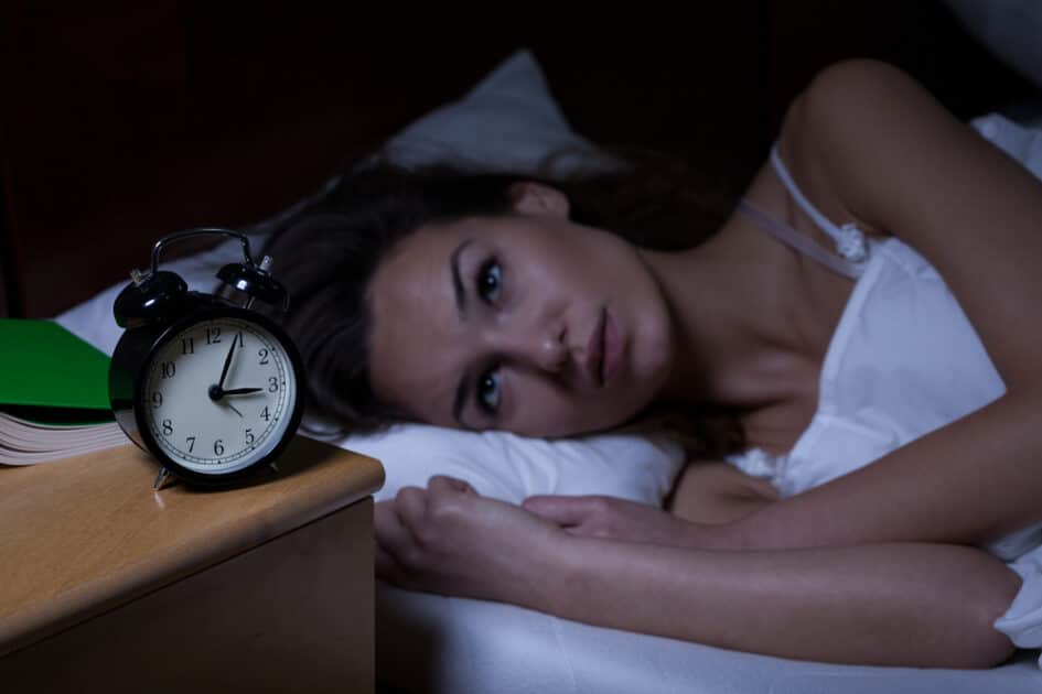 woman troubling with insomnia