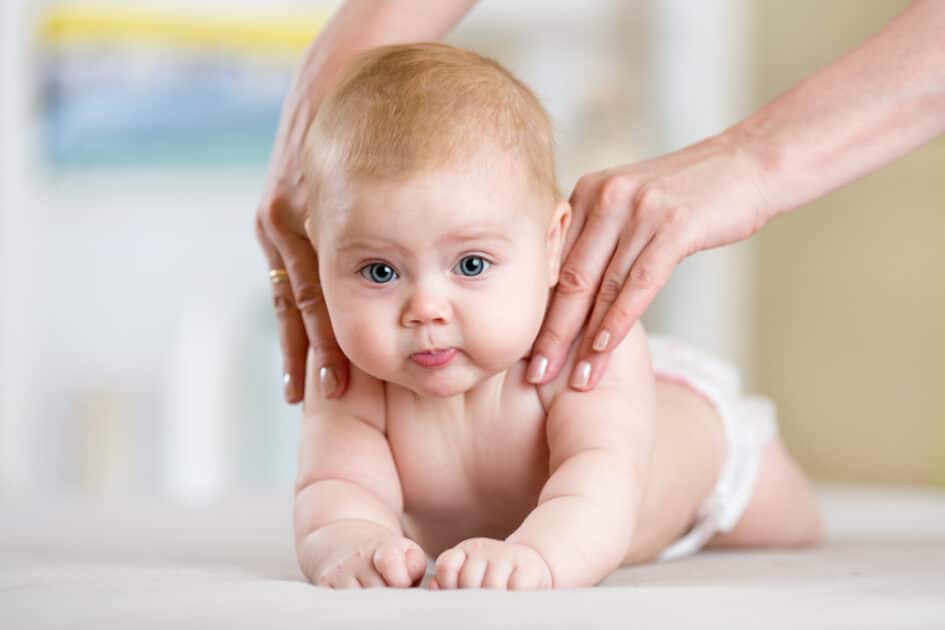 shoulder baby massage