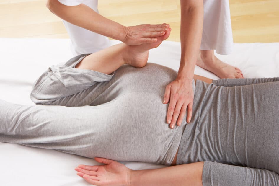 a female Shiatsu practitioner