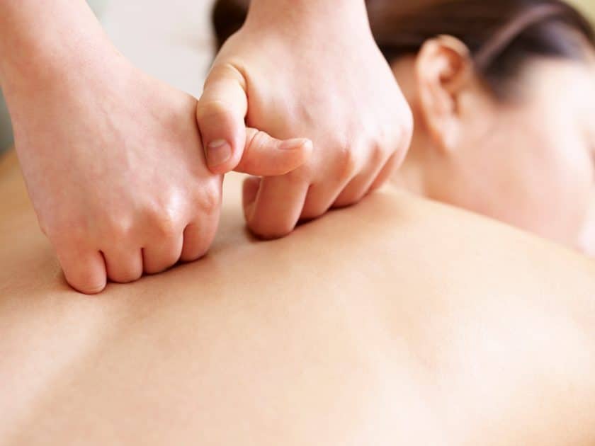 A woman having a Tuina Massage