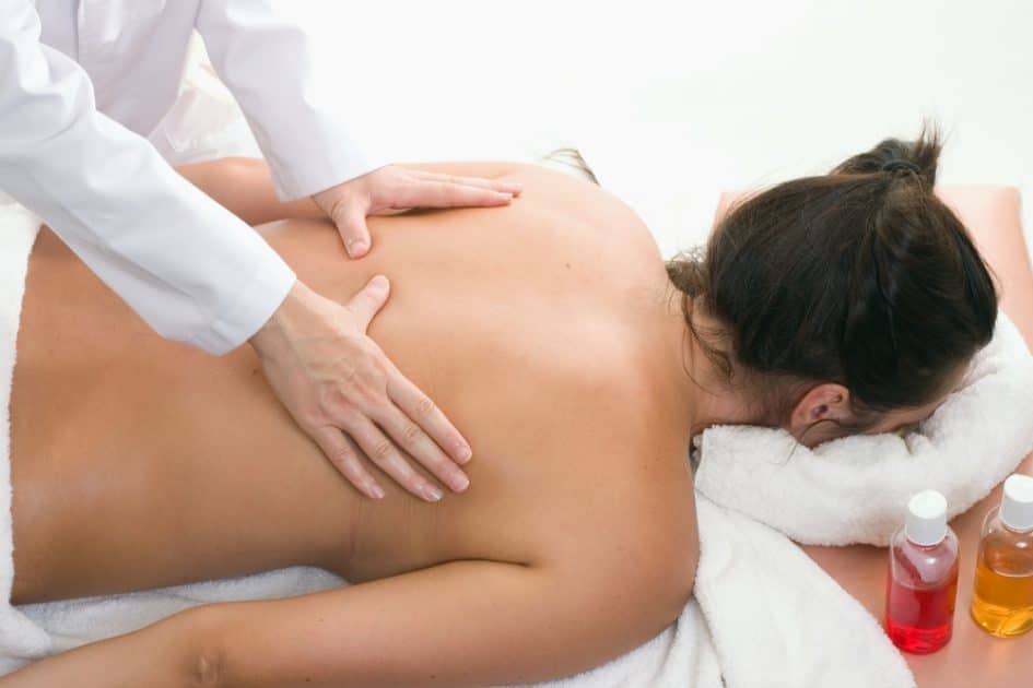 Woman having Effleurage Massage