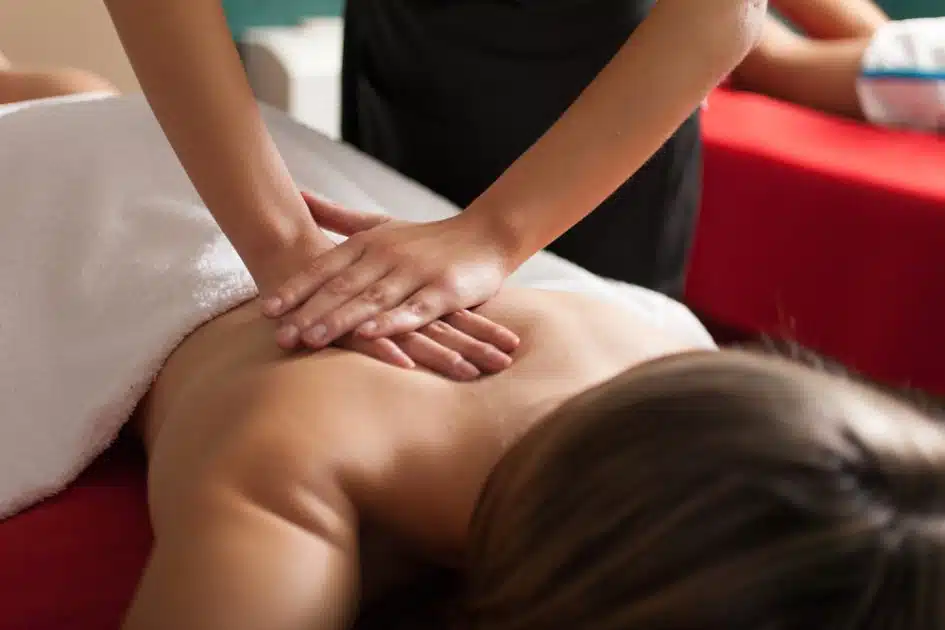 Woman having Swedish Massage