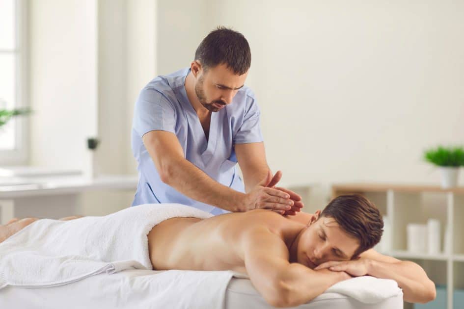 man having a massage