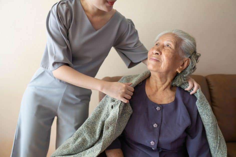 woman receiving Massage Therapy in Palliative Care