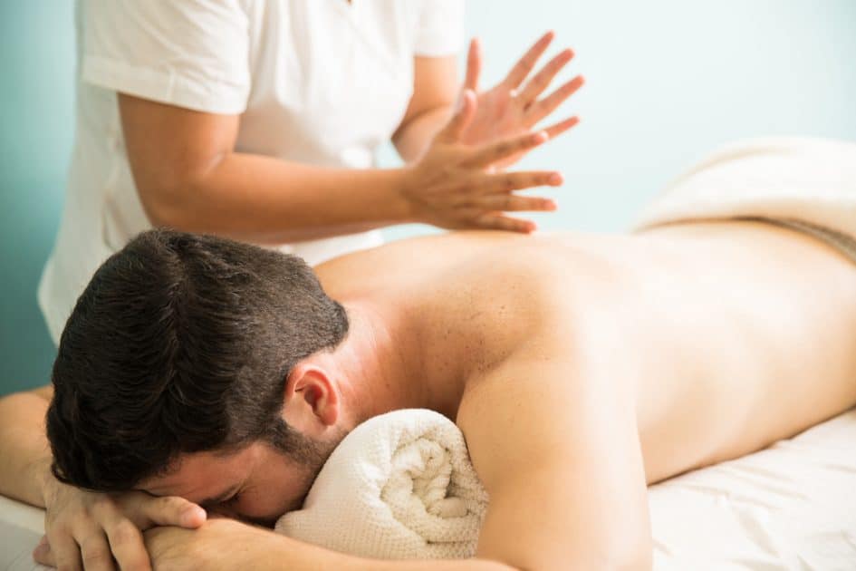 Man having Tapotement Massage