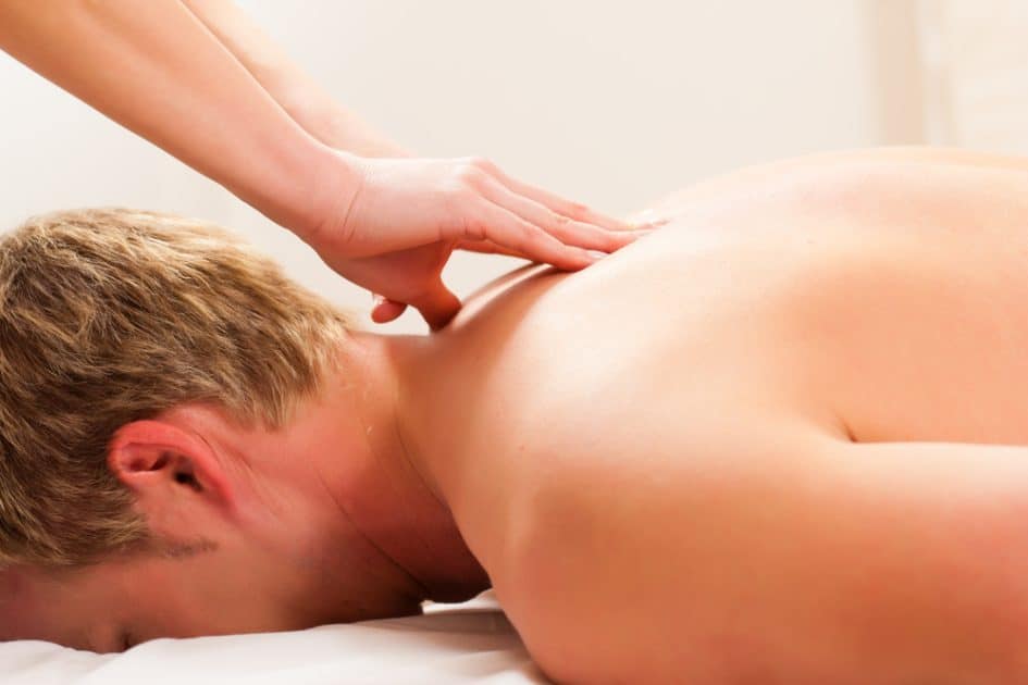 Gay Massage in Scottsdale, Man having a back massage